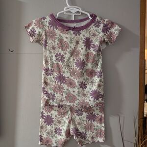 Floral Kids Pajamas Set - Purple and Pink